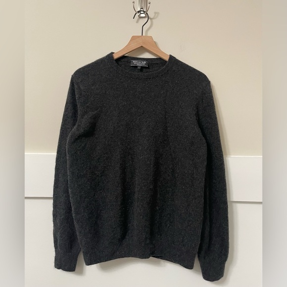 Mantovani Studio Italian Cashmere Luxurious Charcoal Gray Sweater Size Large - Picture 3 of 7